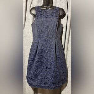 LOFT Textured Navy Mini Dress